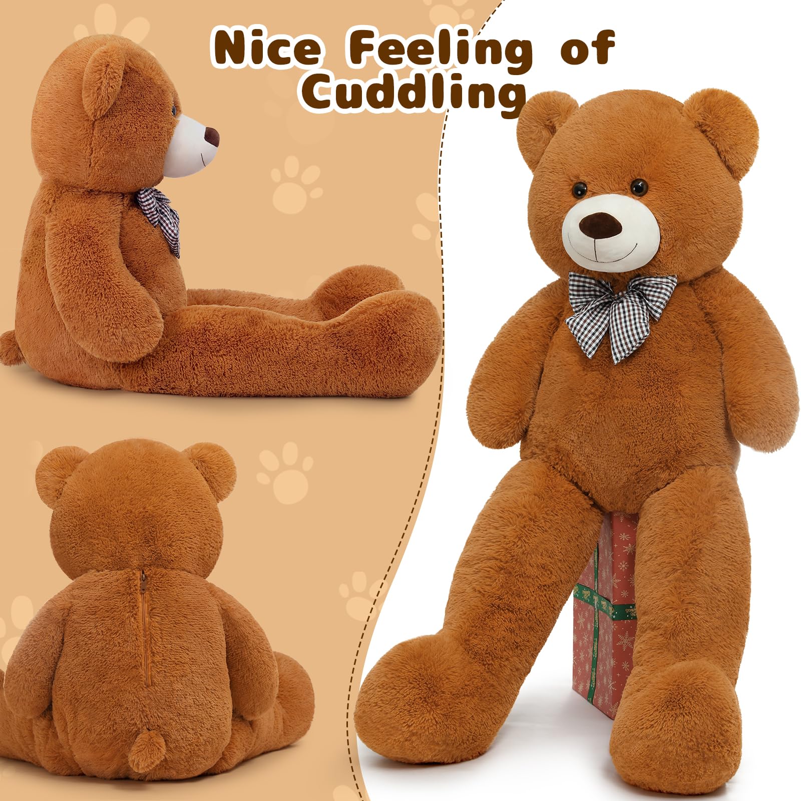 Foto 3 pulgar | Oso De Peluche Mao Golan, Tamaño Grande, Marrón, 120 Cm - Venta Internacional.