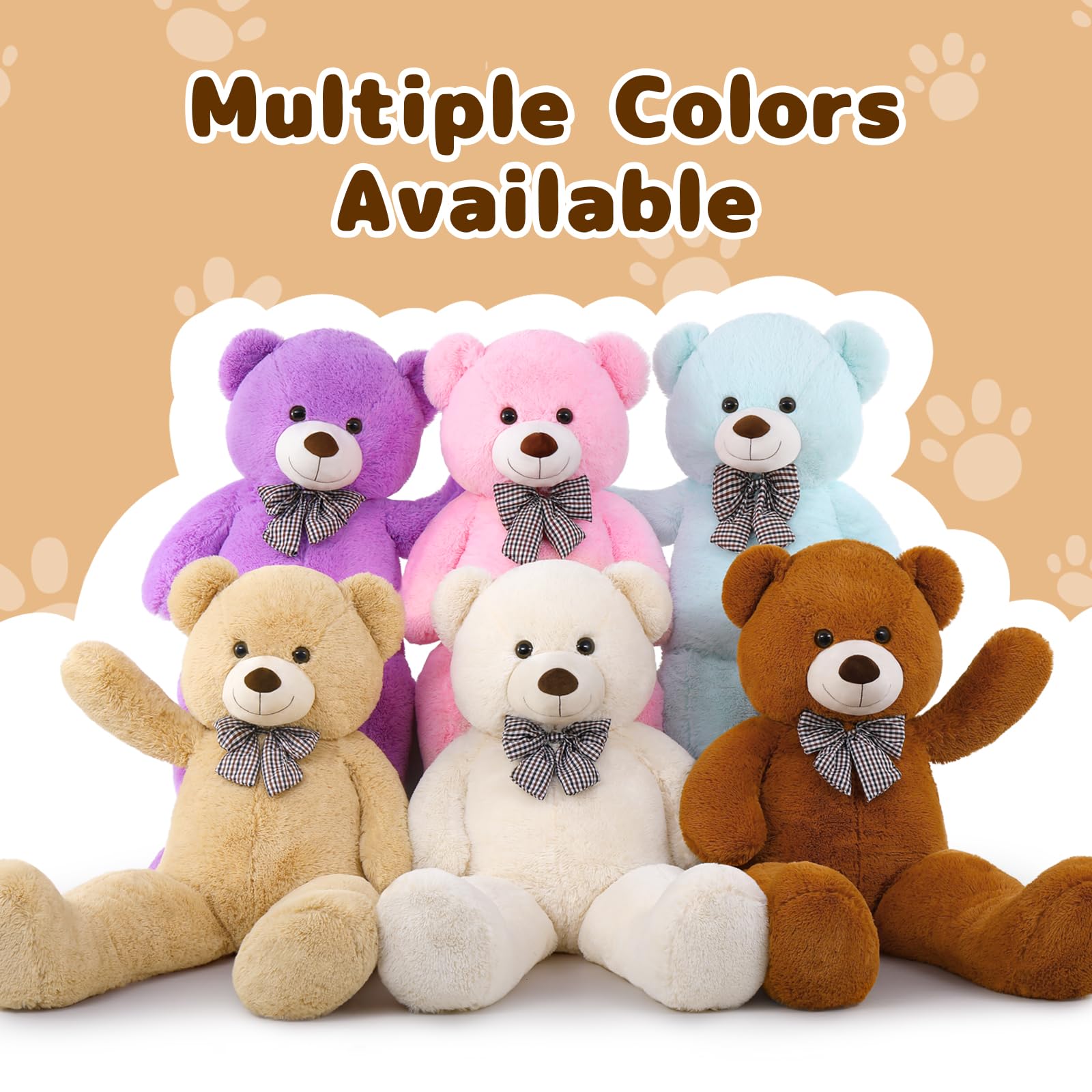 Foto 5 pulgar | Oso De Peluche Mao Golan, Tamaño Grande, Marrón, 120 Cm - Venta Internacional.