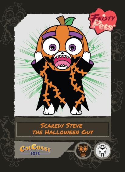 Foto 5 pulgar | Peluche Feisty Pets Scaredy Steve The Halloween Guy, 8.5 Pulgadas - Venta Internacional.