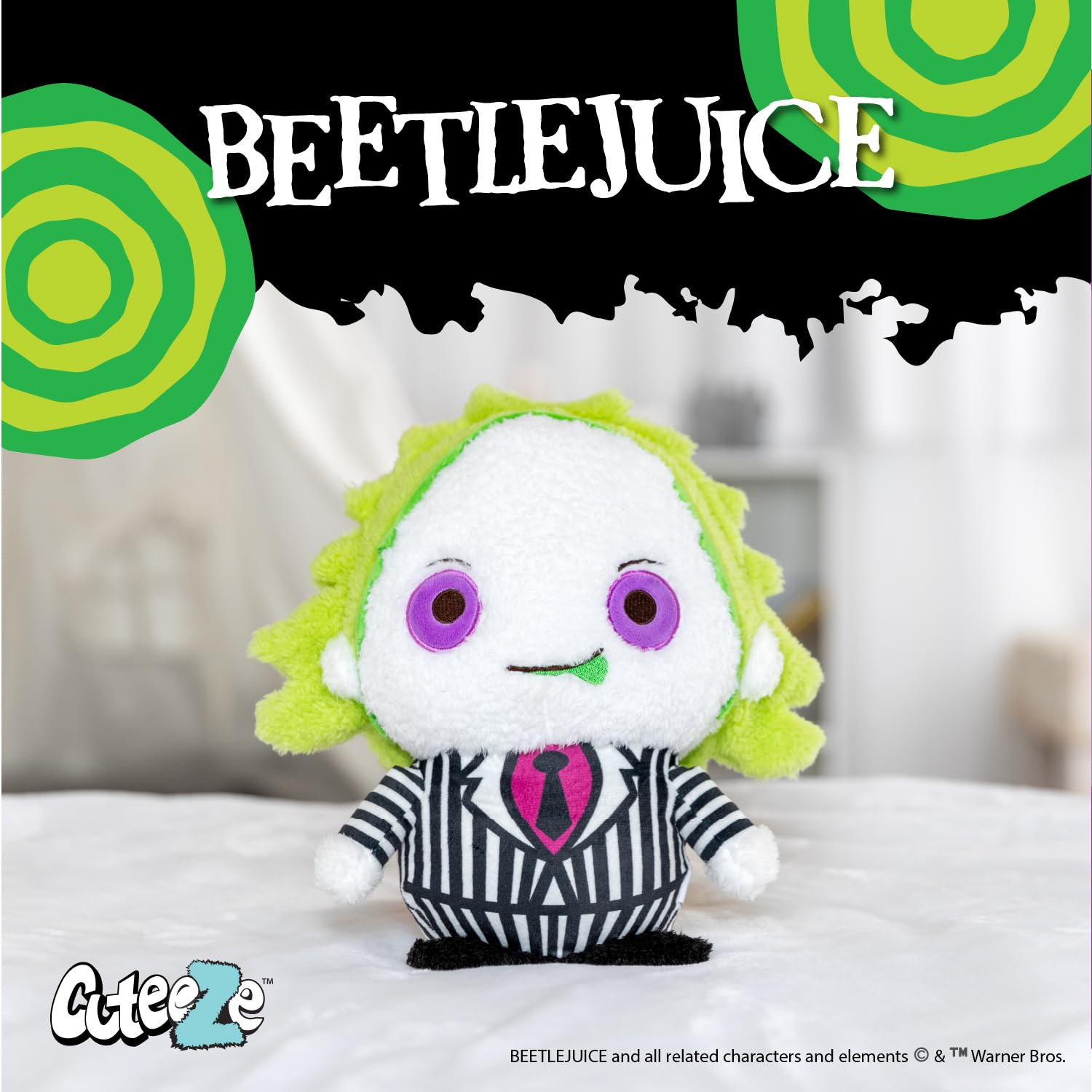 Foto 3 pulgar | Peluche De Peluche Warner Bros. Beetlejuice 30 Cm - Venta Internacional.