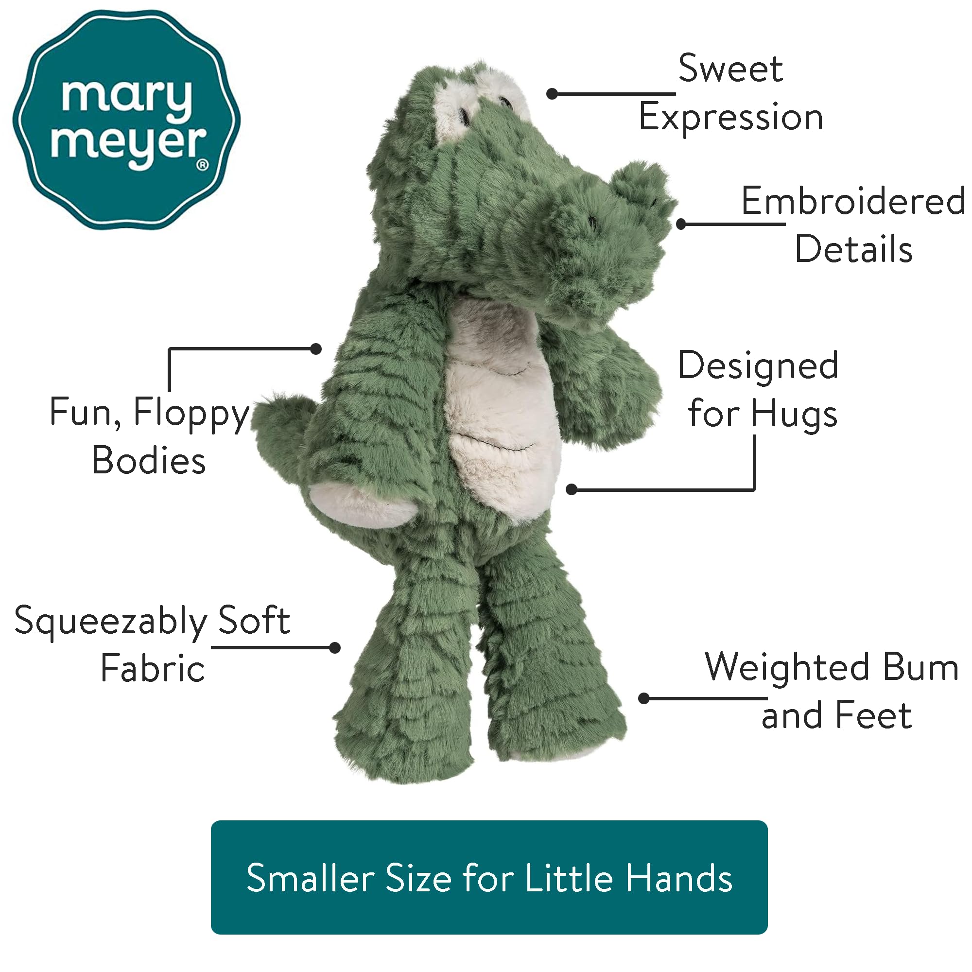 Foto 5 pulgar | Peluche Mary Meyer Marshmallow Zoo Junior Gator 23 Cm - Venta Internacional.
