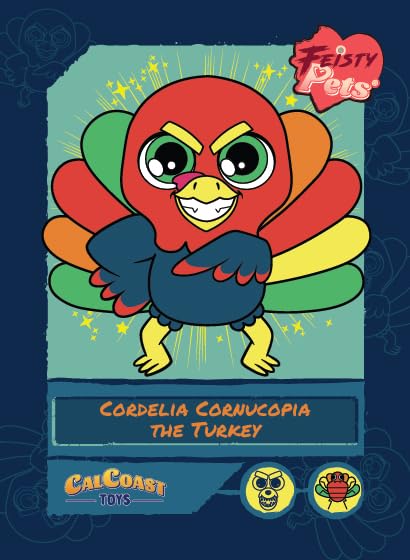 Foto 5 pulgar | Peluche Feisty Pets Cordelia Cornucopia The Turkey, 8.5 Pulgadas - Venta Internacional.