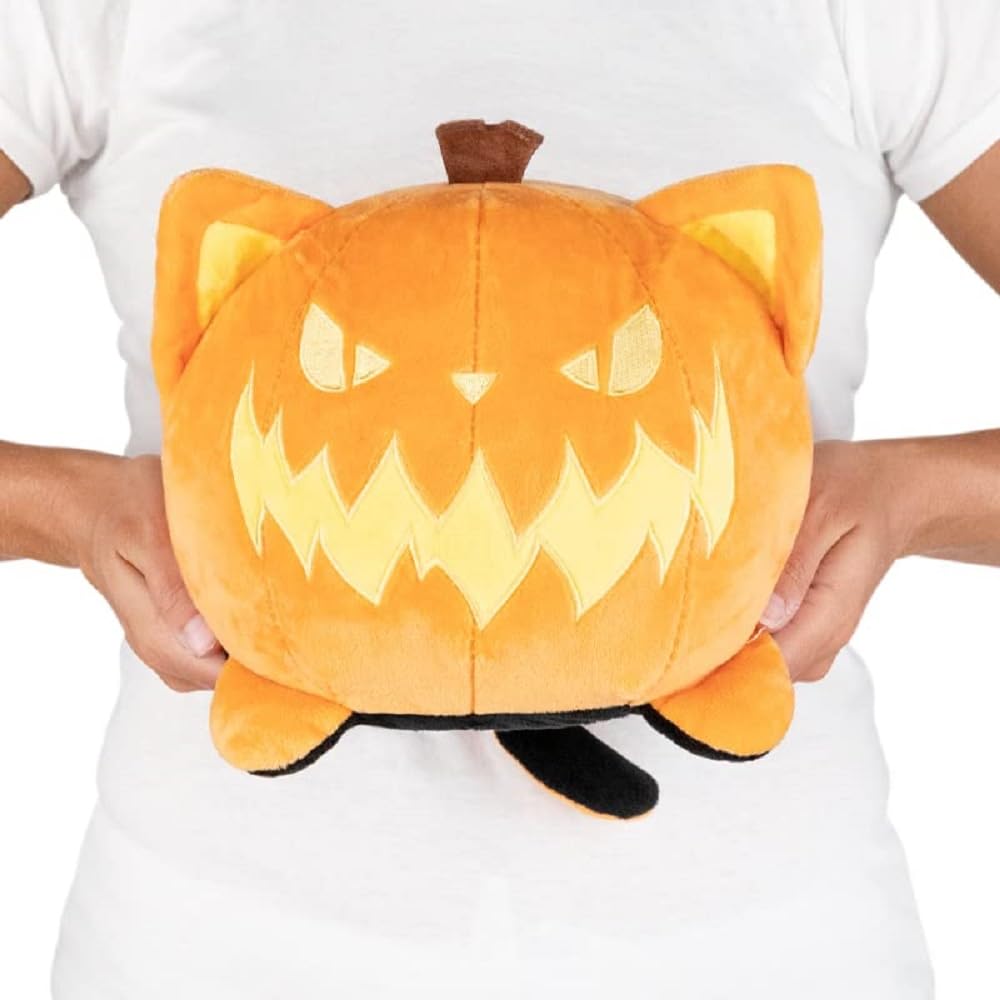 Peluche Teeturtle Original Reversible Big Cat Black Calabaza - Venta Internacional.