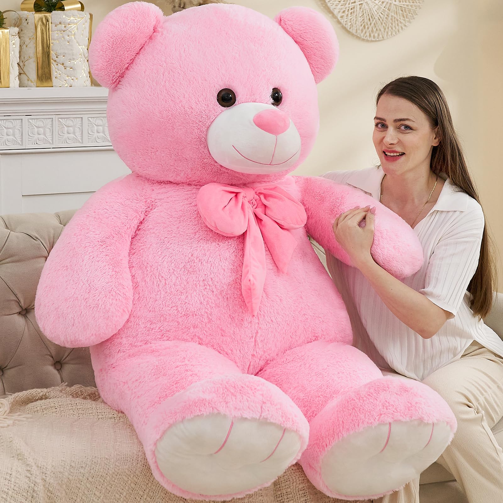 Foto 2 pulgar | Oso De Peluche Tezituor Gigante Rosa 150 Cm Para Niños - Venta Internacional.