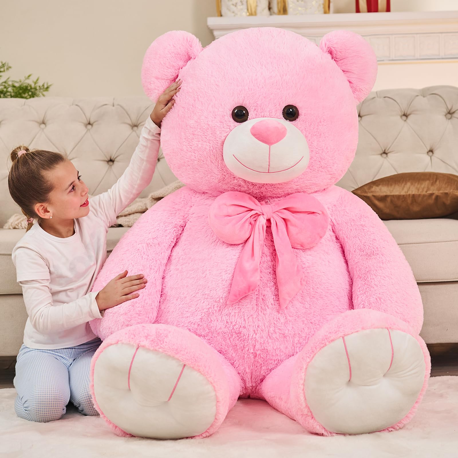 Foto 4 pulgar | Oso De Peluche Tezituor Gigante Rosa 150 Cm Para Niños - Venta Internacional.