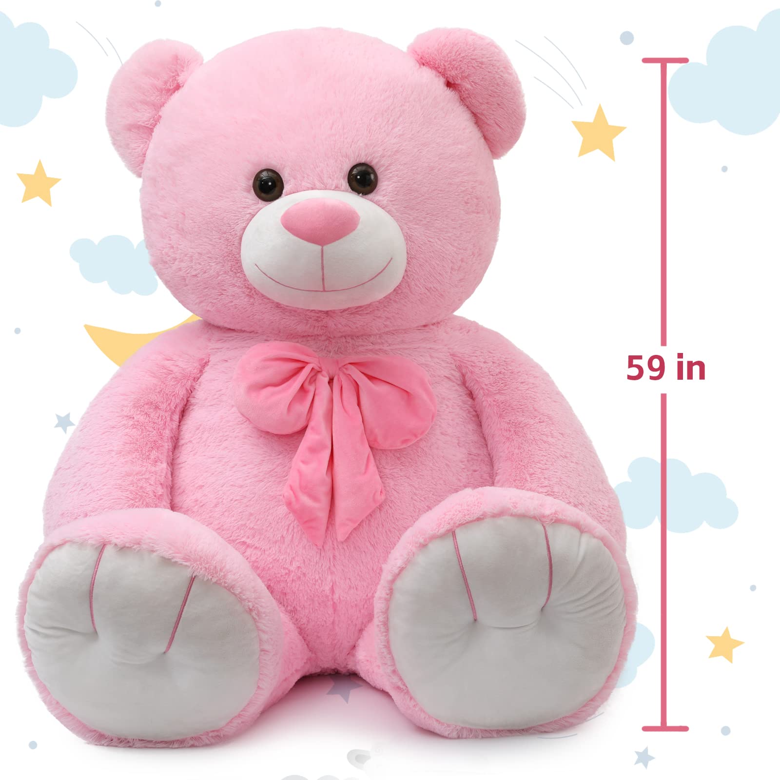 Foto 6 pulgar | Oso De Peluche Tezituor Gigante Rosa 150 Cm Para Niños - Venta Internacional.