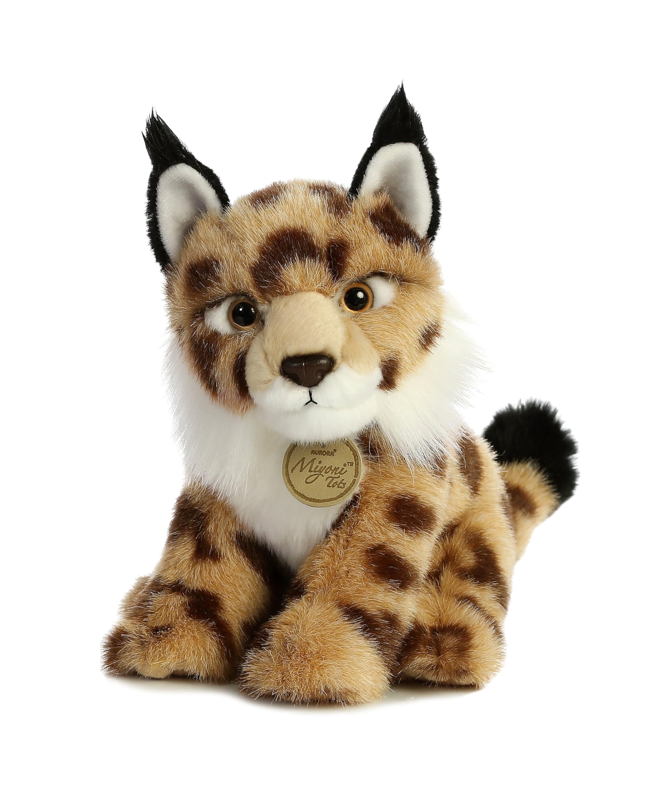 Peluche Aurora  Adorable Miyoni  Tots Lynx 25 Cm, Marrón - Venta Internacional.