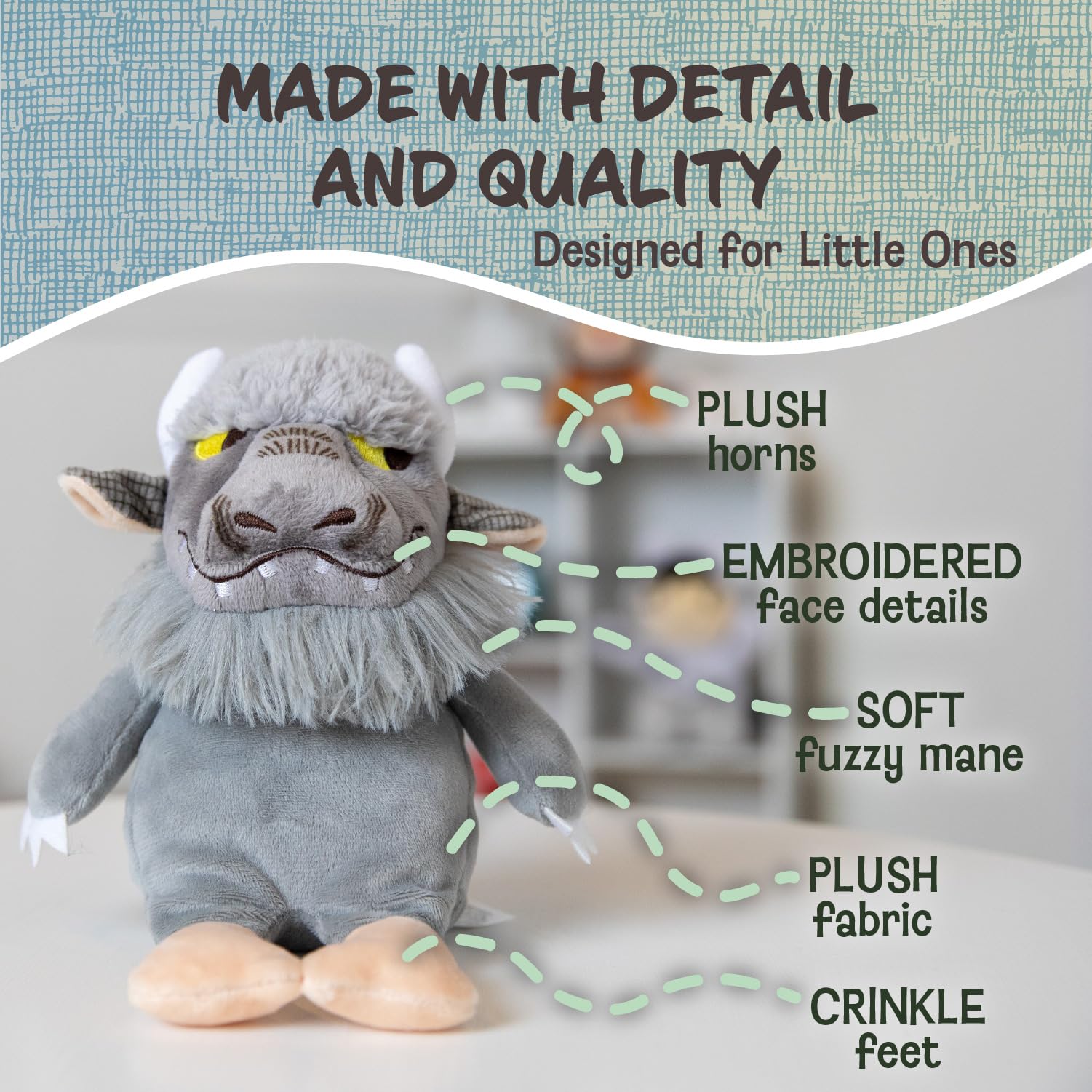 Foto 4 pulgar | Peluche Preferido Para Niños Donde Los Animales Salvajes Miden 23 Cm - Venta Internacional.