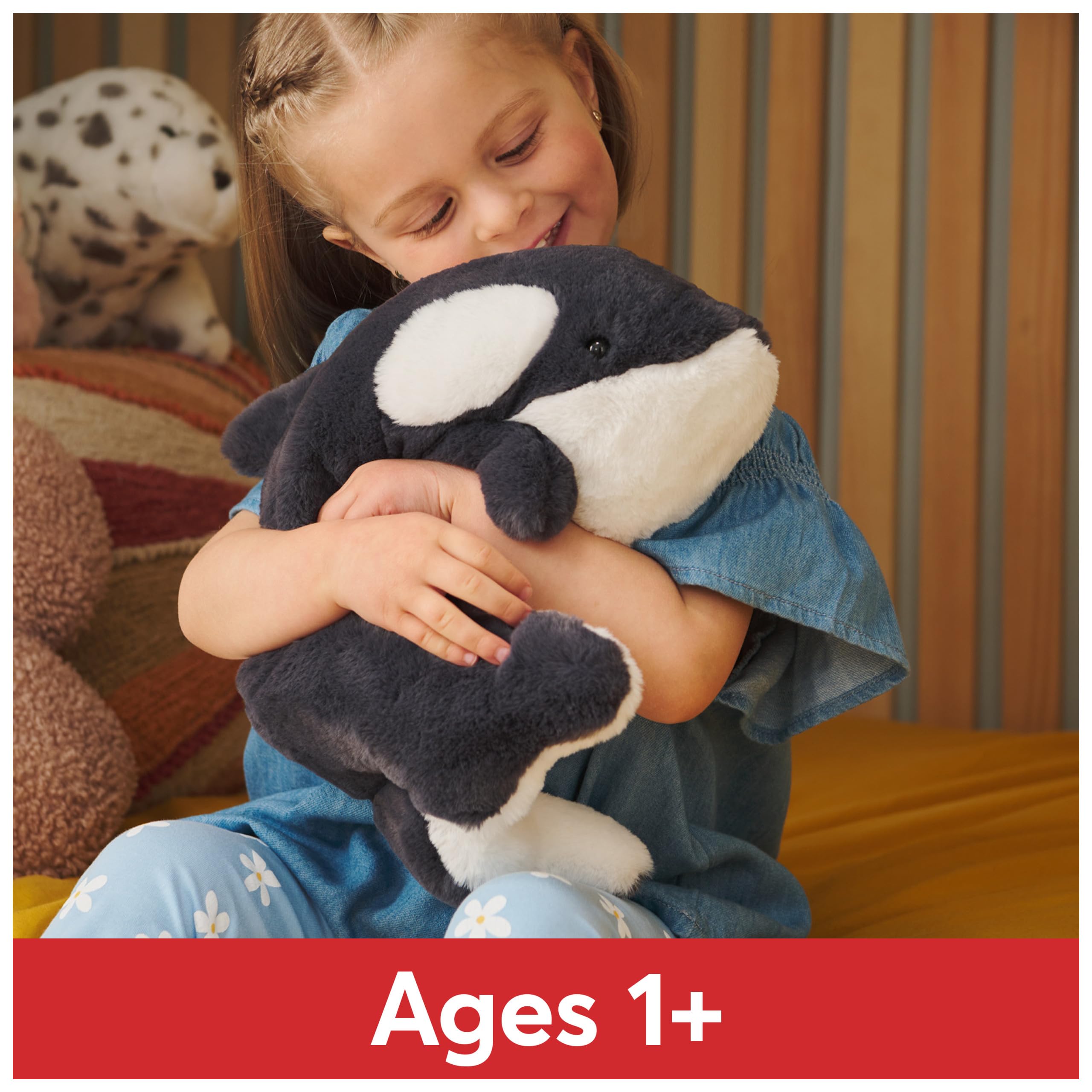 Foto 4 pulgar | Peluche Gund Flynn Orca Whale De 25 Cm En Blanco Y Negro Para Más De 1 Año - Venta Internacional.