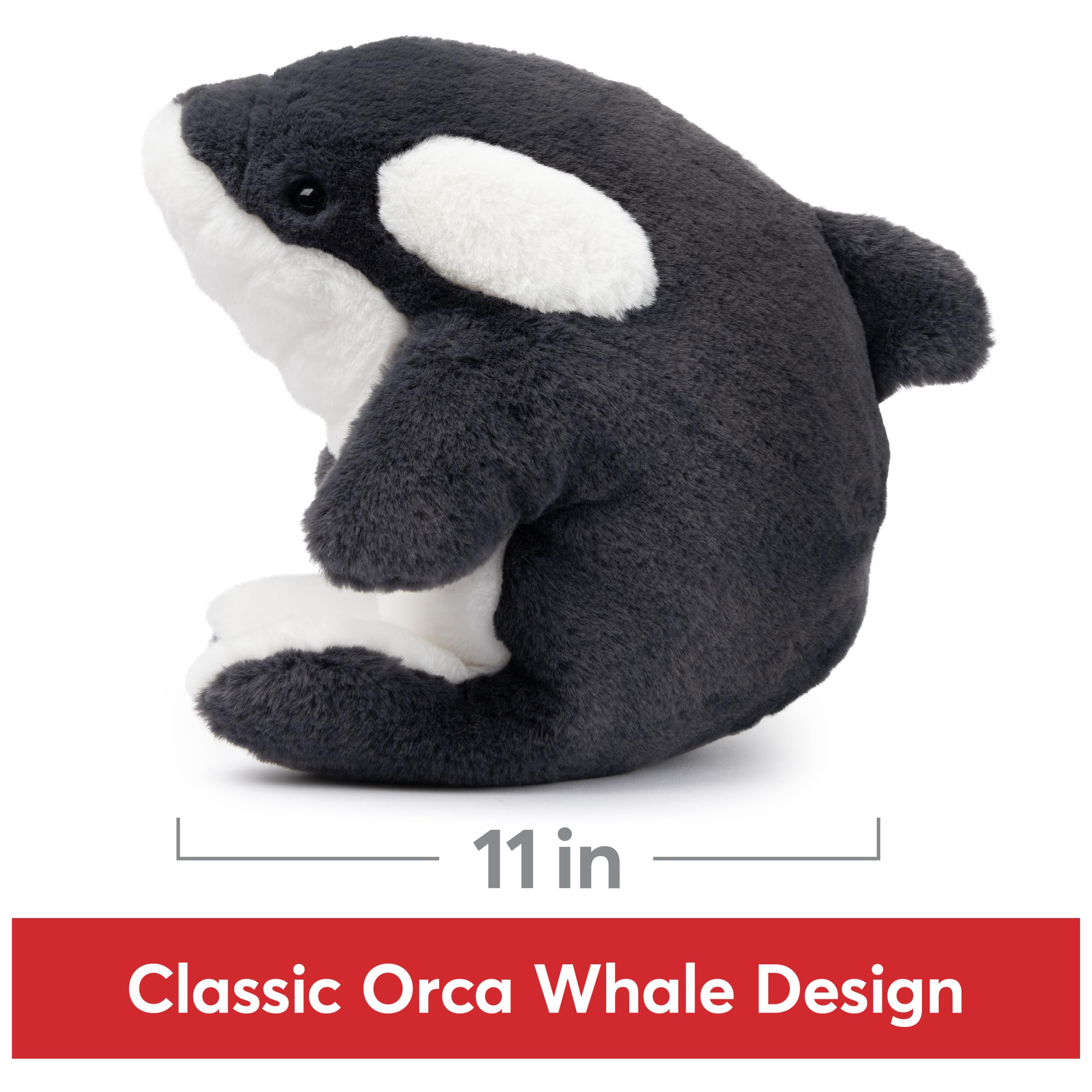 Foto 6 pulgar | Peluche Gund Flynn Orca Whale De 25 Cm En Blanco Y Negro Para Más De 1 Año - Venta Internacional.