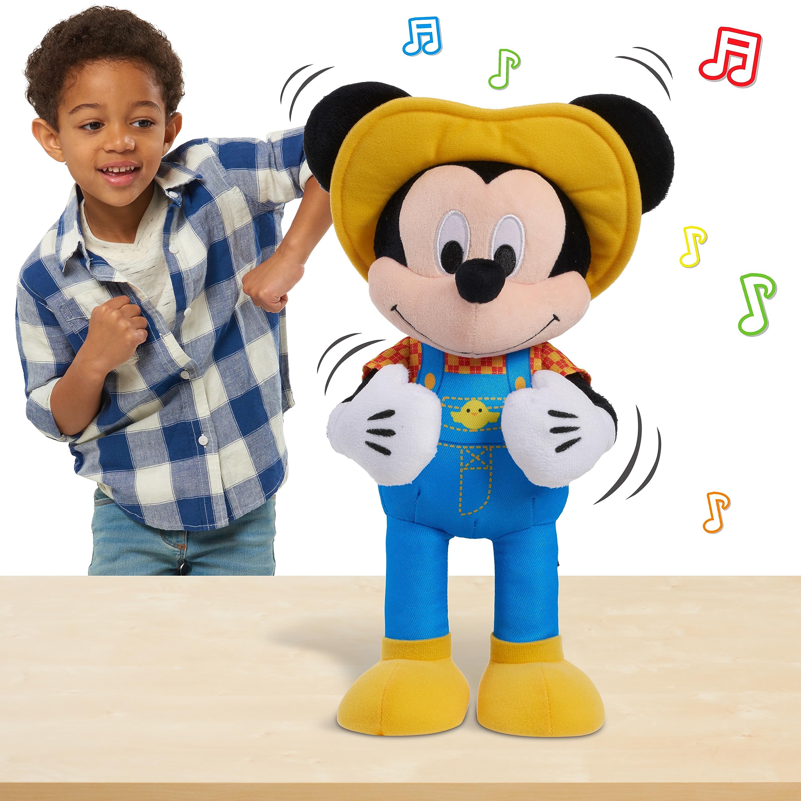 Foto 3 pulgar | Peluche Disney Junior Farmer Mickey Mouse Con Luces Y Sonido - Venta Internacional.