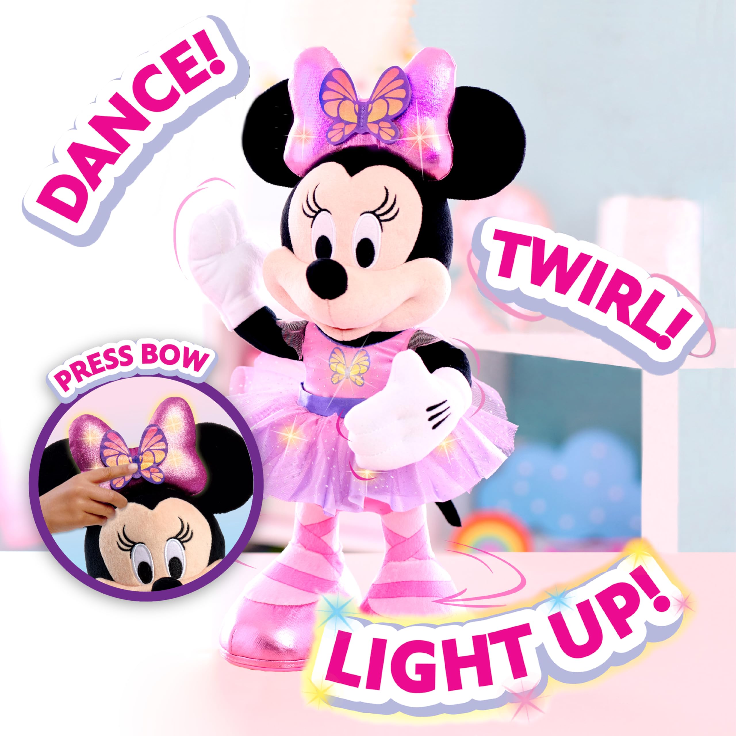 Foto 4 pulgar | Peluche Just Play Disney Junior Minnie Butterfly Ballerina - Venta Internacional.