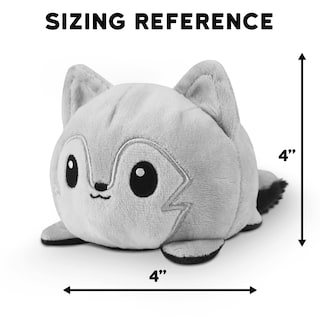 Foto 4 | Peluche Con Forma De Tortuga, Reversible, Diseño De Lobo, Gris Borroso, 10 Cm - Venta Internacional.