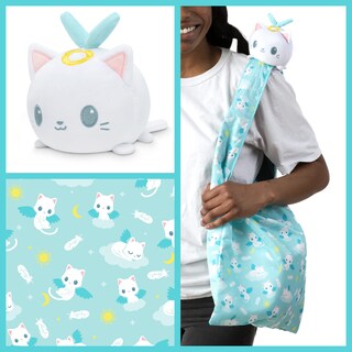 Foto 2 | Bolsa De Peluche Teeturtle Quill Raven Con Pulpo Reversible - Venta Internacional.