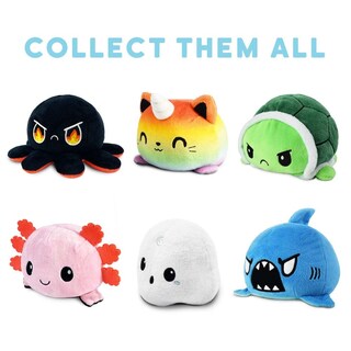 Foto 4 | Peluche Teeturtle The Original, Reversible, Azul Tiburón, 9 Cm - Venta Internacional.