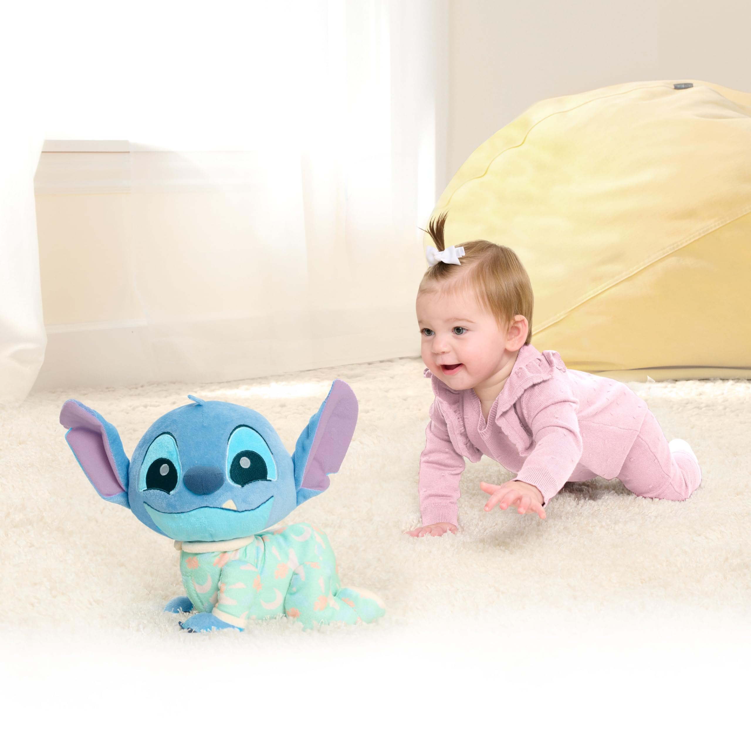 Foto 3 pulgar | Juguete De Peluche Just Play Disney Baby Musical Crawling Pal Stitch - Venta Internacional.