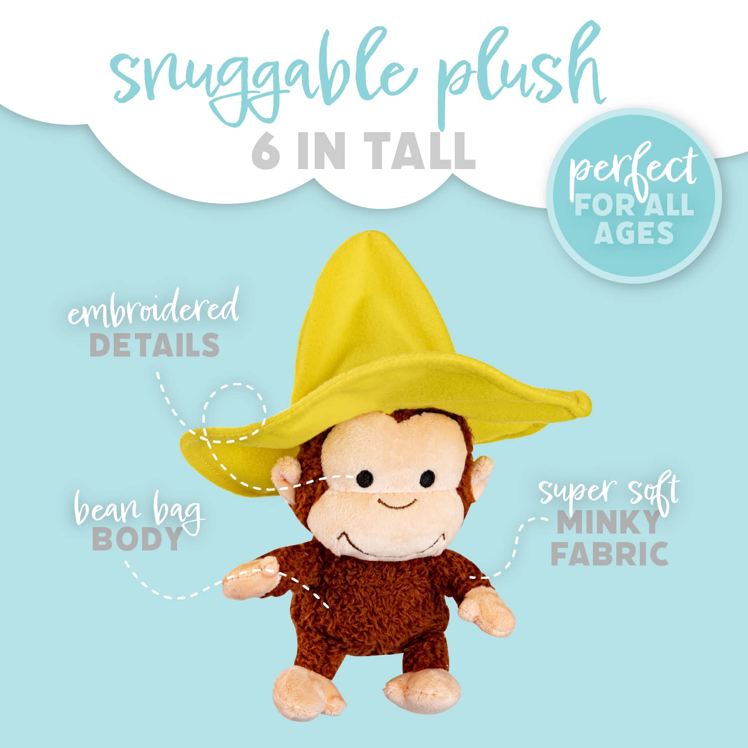 Foto 4 pulgar | Peluche De Peluche Curious George Cuteeze Monkey, 18 Cm, Para Niños - Venta Internacional.