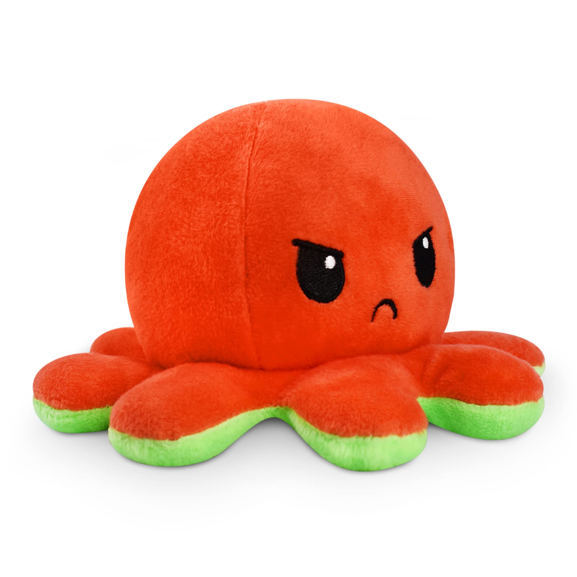 Pulpo Reversible Plushie Teeturtle, Rojo Y Verde, 10 Cm - Venta Internacional.