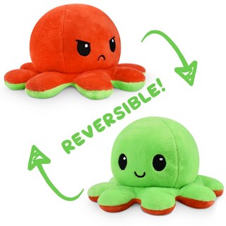 Foto 3 | Pulpo Reversible Plushie Teeturtle, Rojo Y Verde, 10 Cm - Venta Internacional.