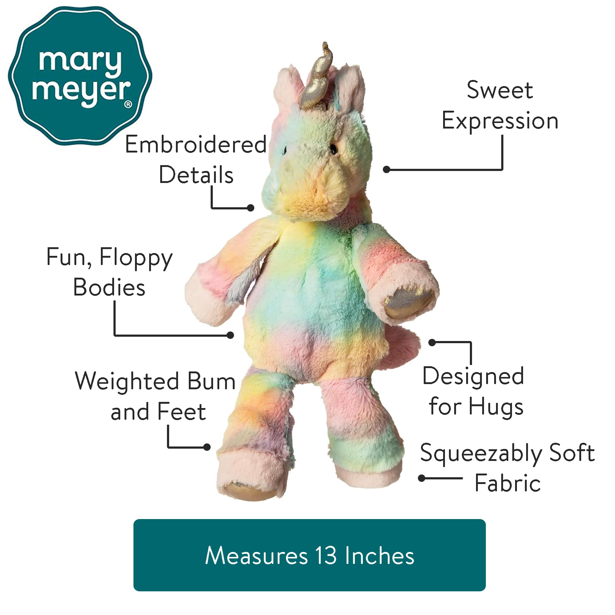Foto 8 pulgar | Peluche Mary Meyer Marshmallow Zoo Unicorn - Venta Internacional.