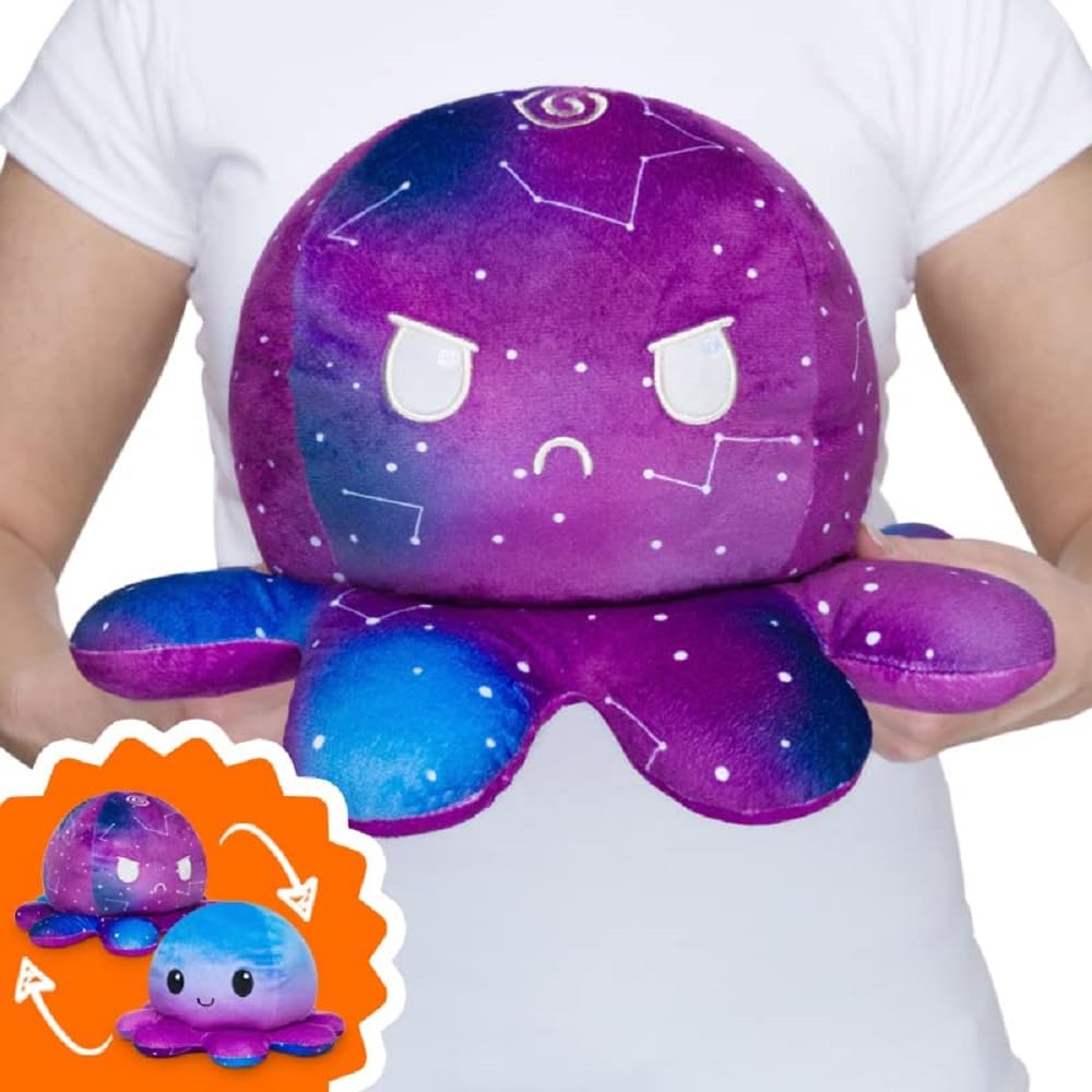 Juguete De Peluche Teeturtle Original, Reversible, Big Octopus Galaxy - Venta Internacional.