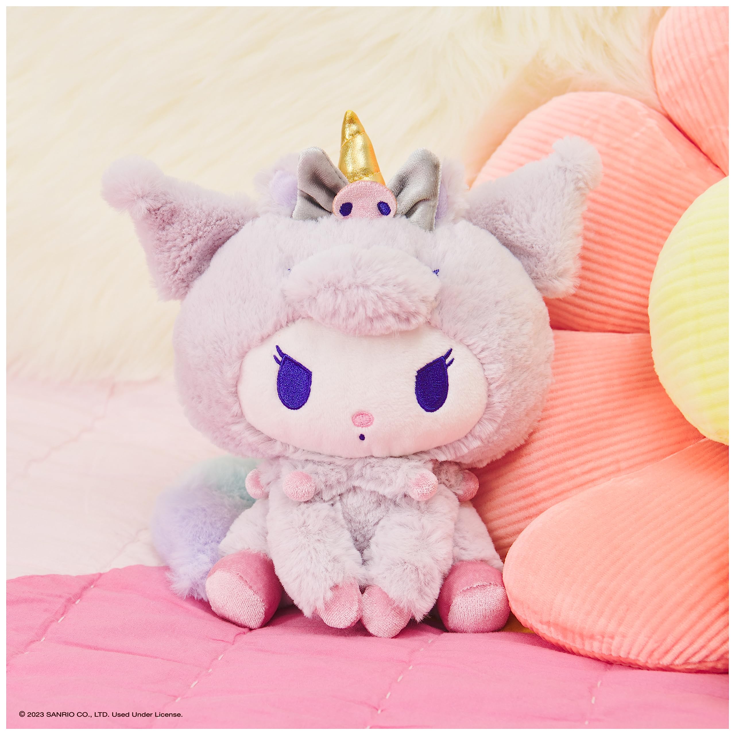 Foto 3 pulgar | Peluche Gund Sanrio Kuromi, Unicornio, Color Morado, 15 Cm, Para Más De 1 Año - Venta Internacional.