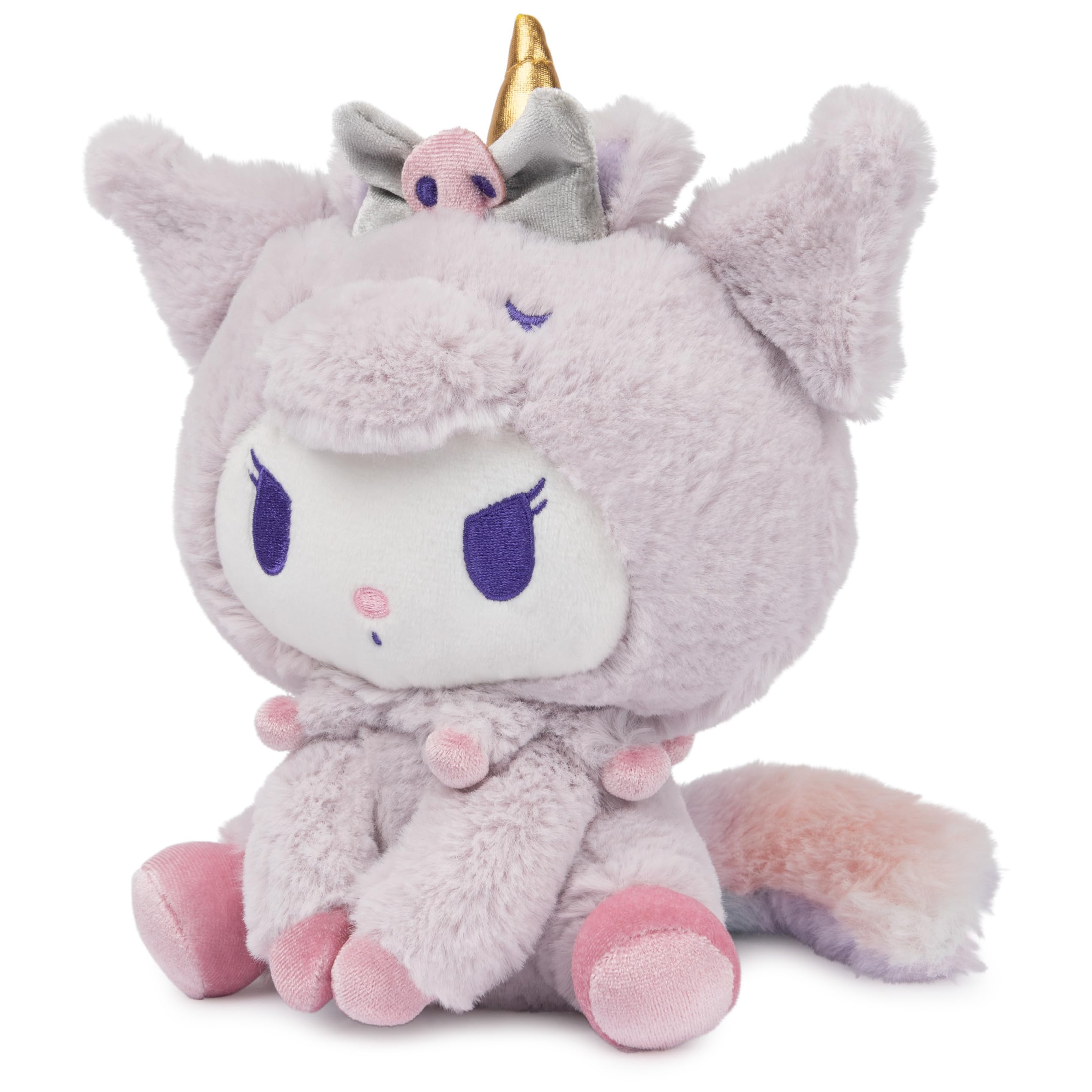 Foto 5 pulgar | Peluche Gund Sanrio Kuromi, Unicornio, Color Morado, 15 Cm, Para Más De 1 Año - Venta Internacional.