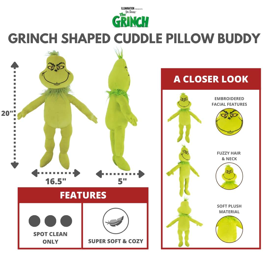 Foto 4 pulgar | Cojín Buddy Franco Dr. Seuss El Grinch de 50 Cm - Venta Internacional