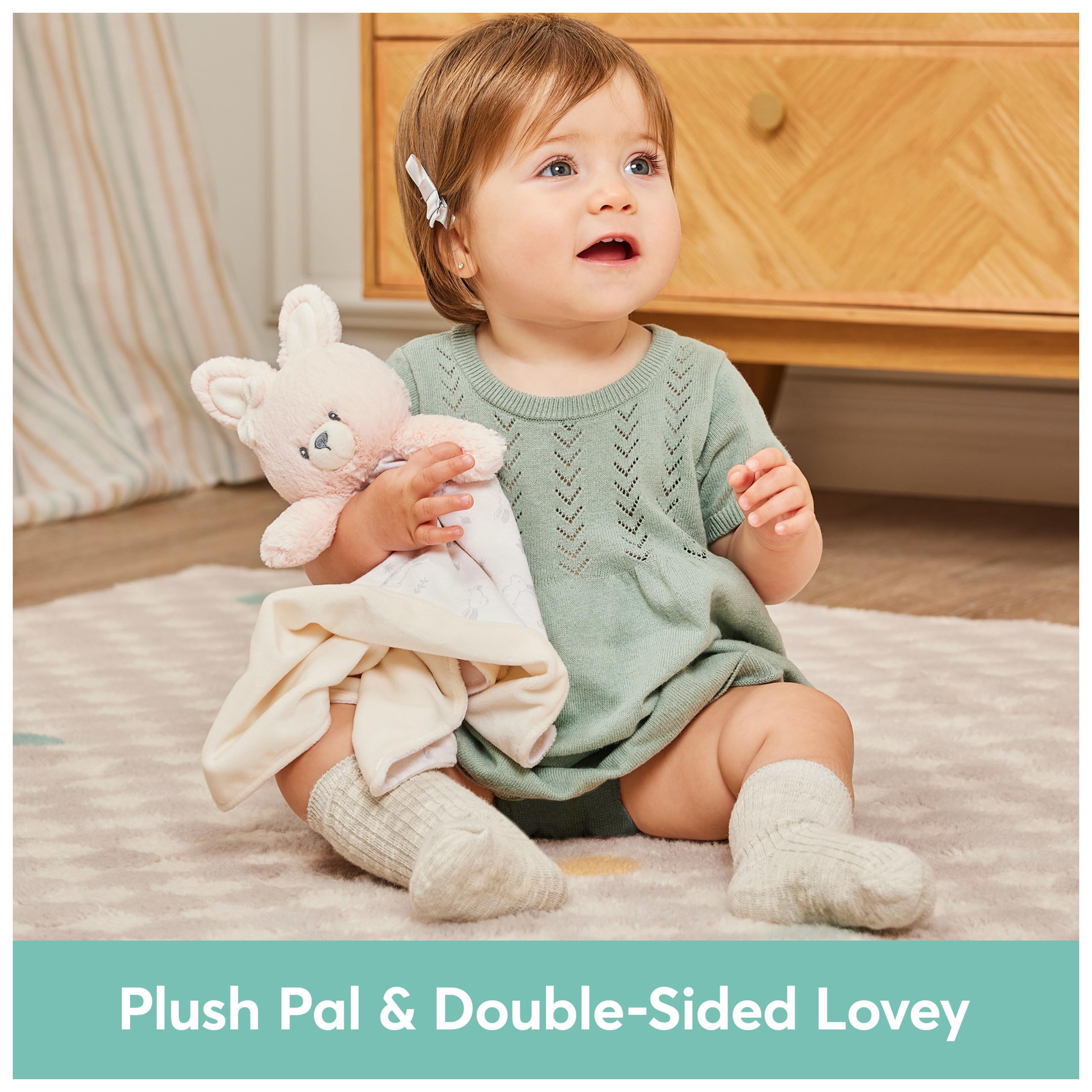 Foto 3 pulgar | Peluche Con Forma De Conejito Lovey Gund, Suave Y Sostenible, 25 Cm - Venta Internacional.