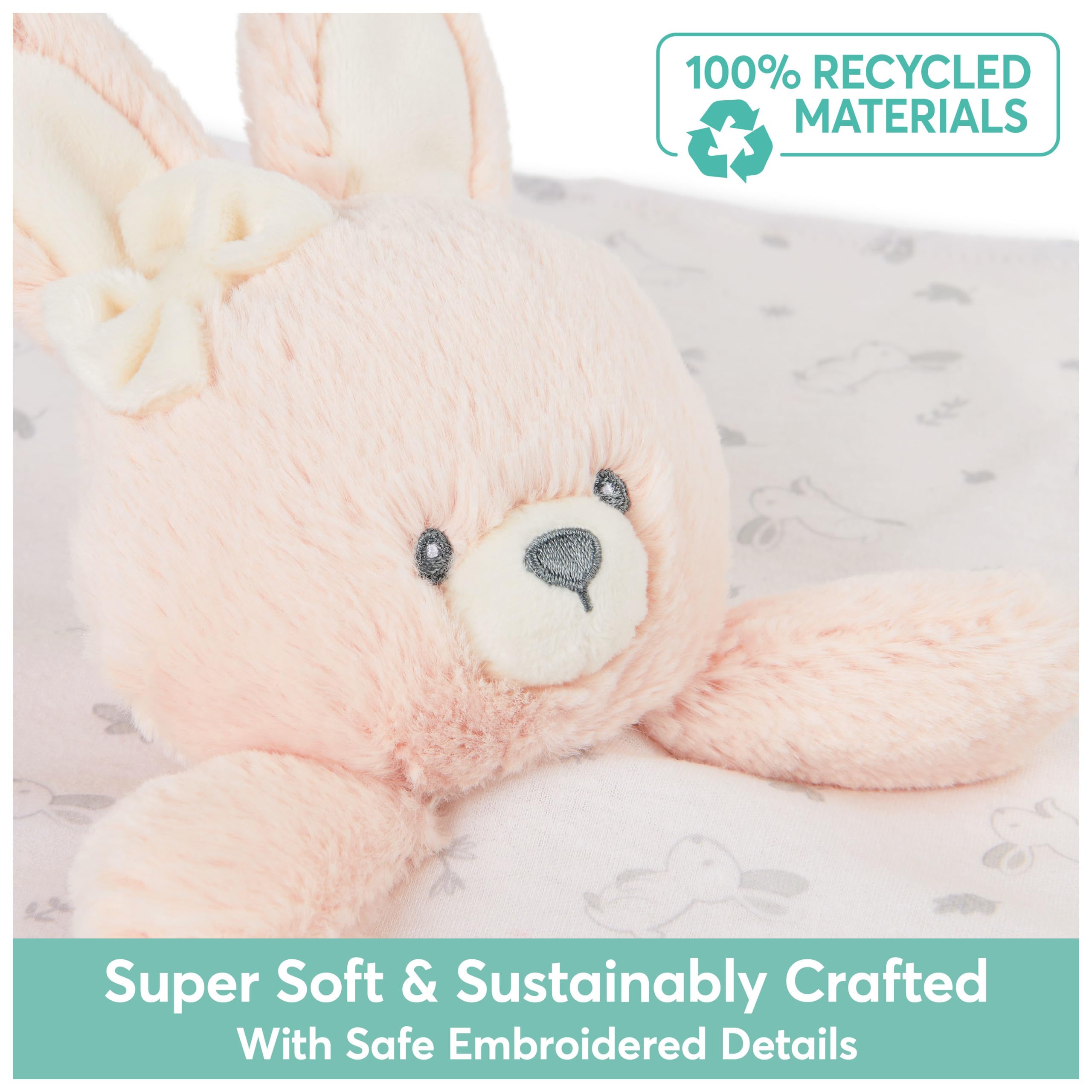 Foto 4 pulgar | Peluche Con Forma De Conejito Lovey Gund, Suave Y Sostenible, 25 Cm - Venta Internacional.