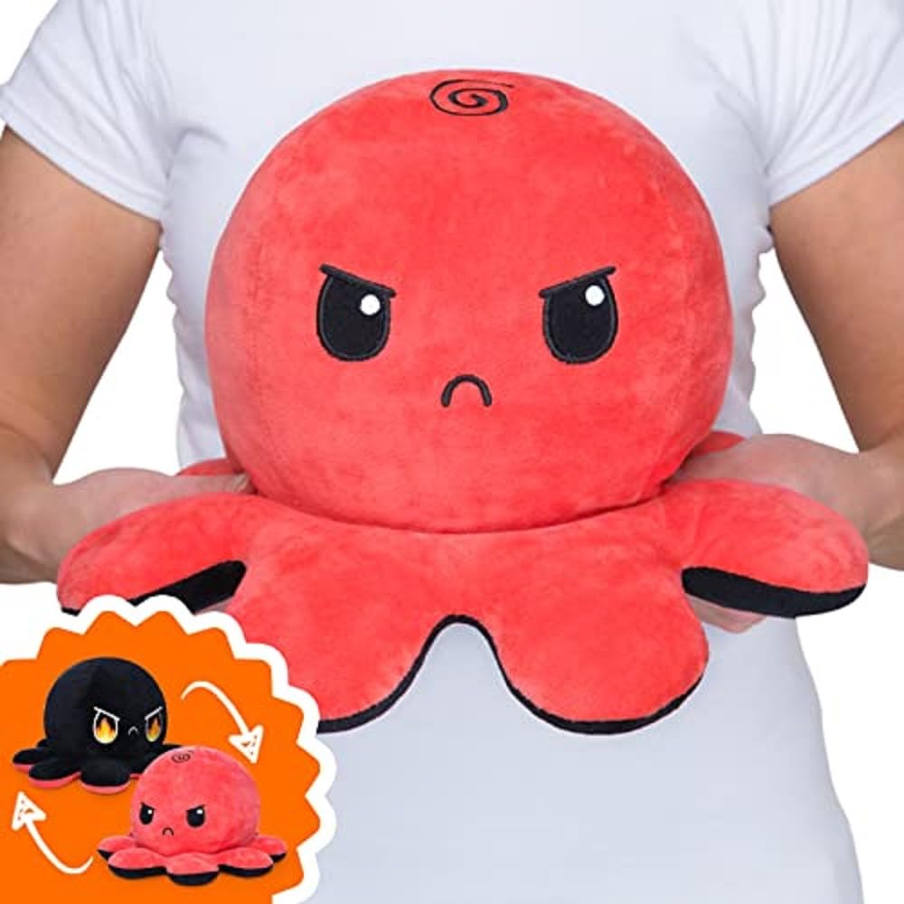 Juguete De Peluche Teeturtle Original, Reversible, Big Octopus Angry - Venta Internacional.