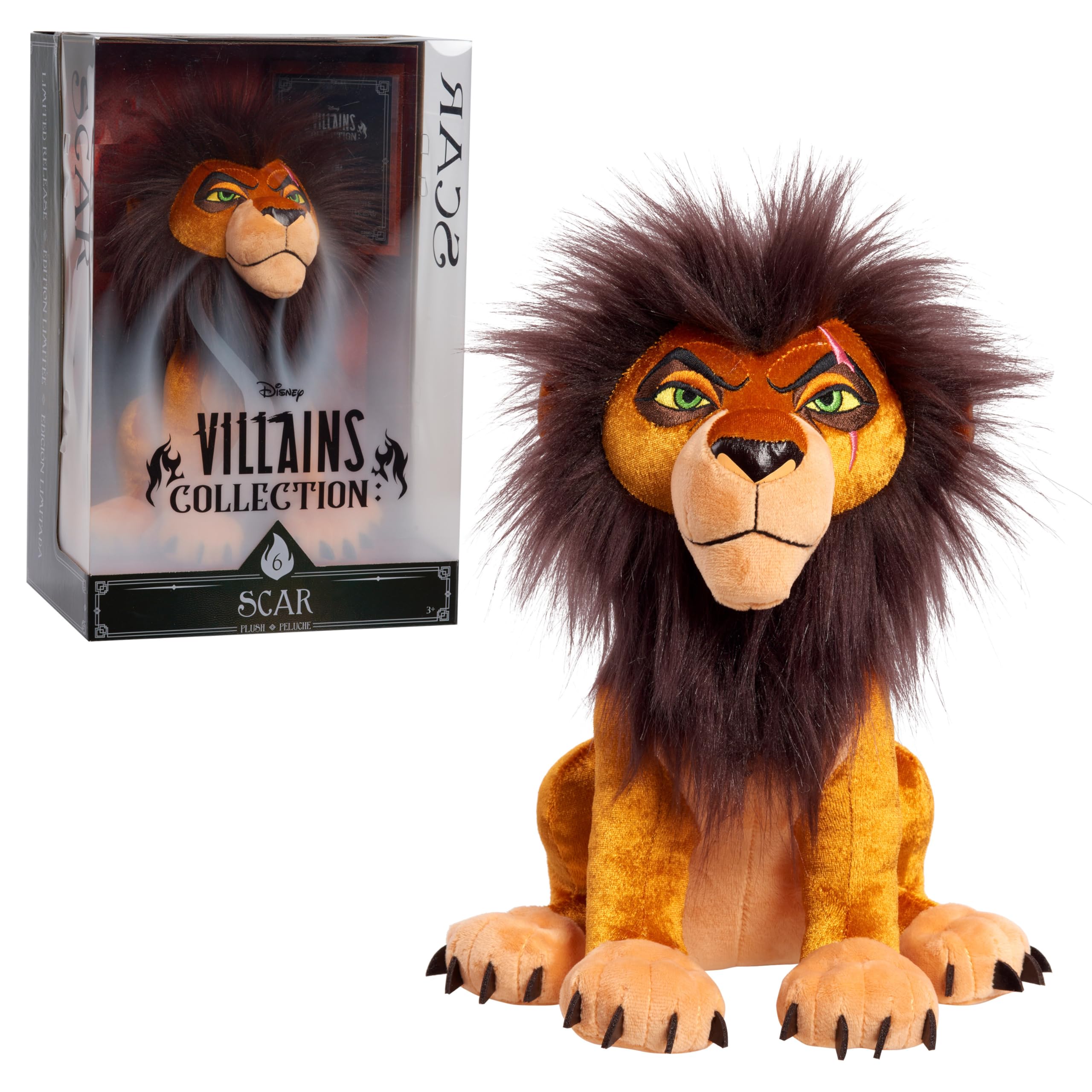 Peluche Just Play Disney Villains Scar, 33 Cm, Niños A Partir De 3 Años - Venta Internacional.