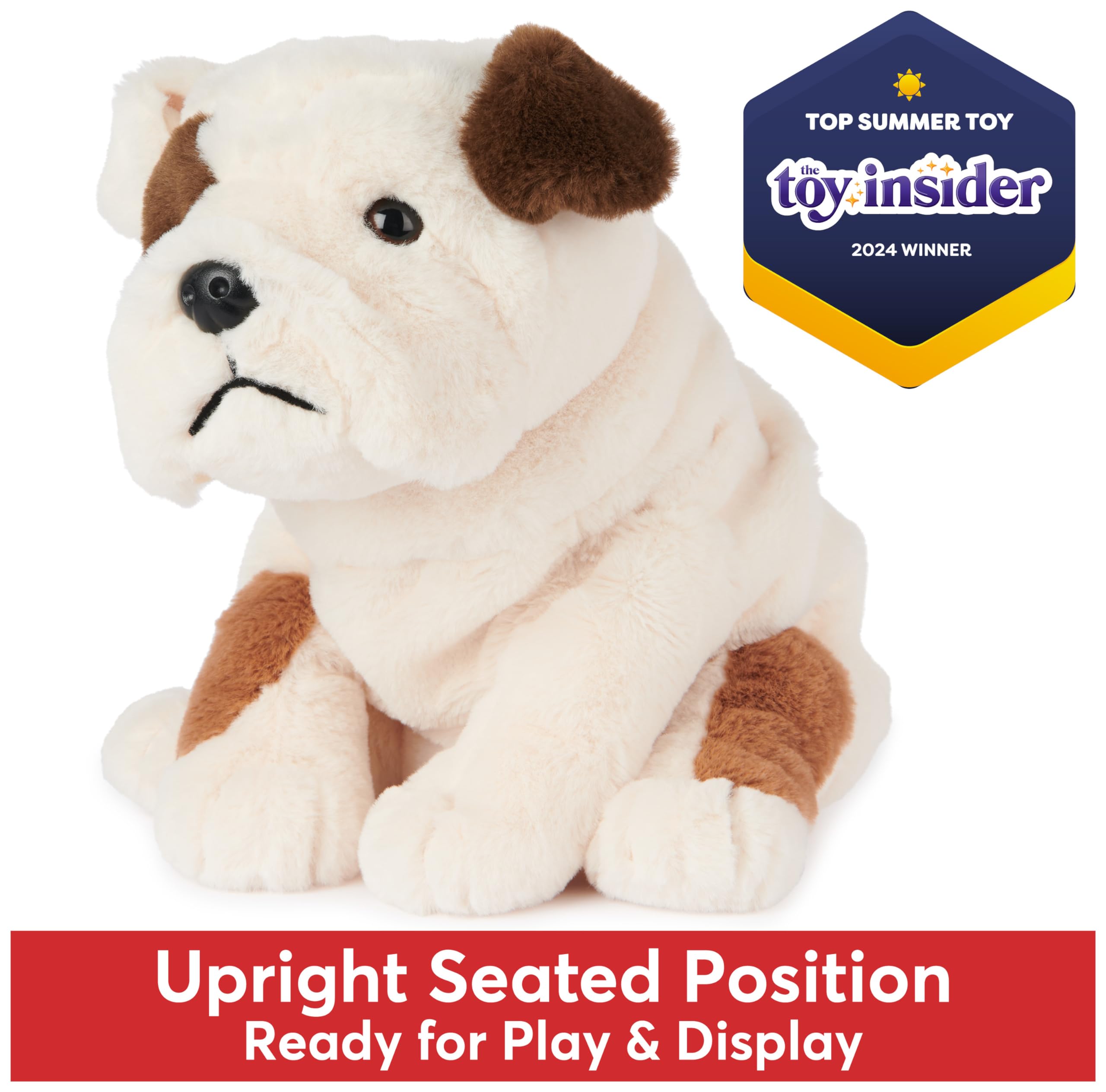 Foto 4 pulgar | Tostada De Peluche Con Forma De Cachorro De Bulldog Gund Para Niños De 1 Año O Más, Color Marrón Y Blanco -