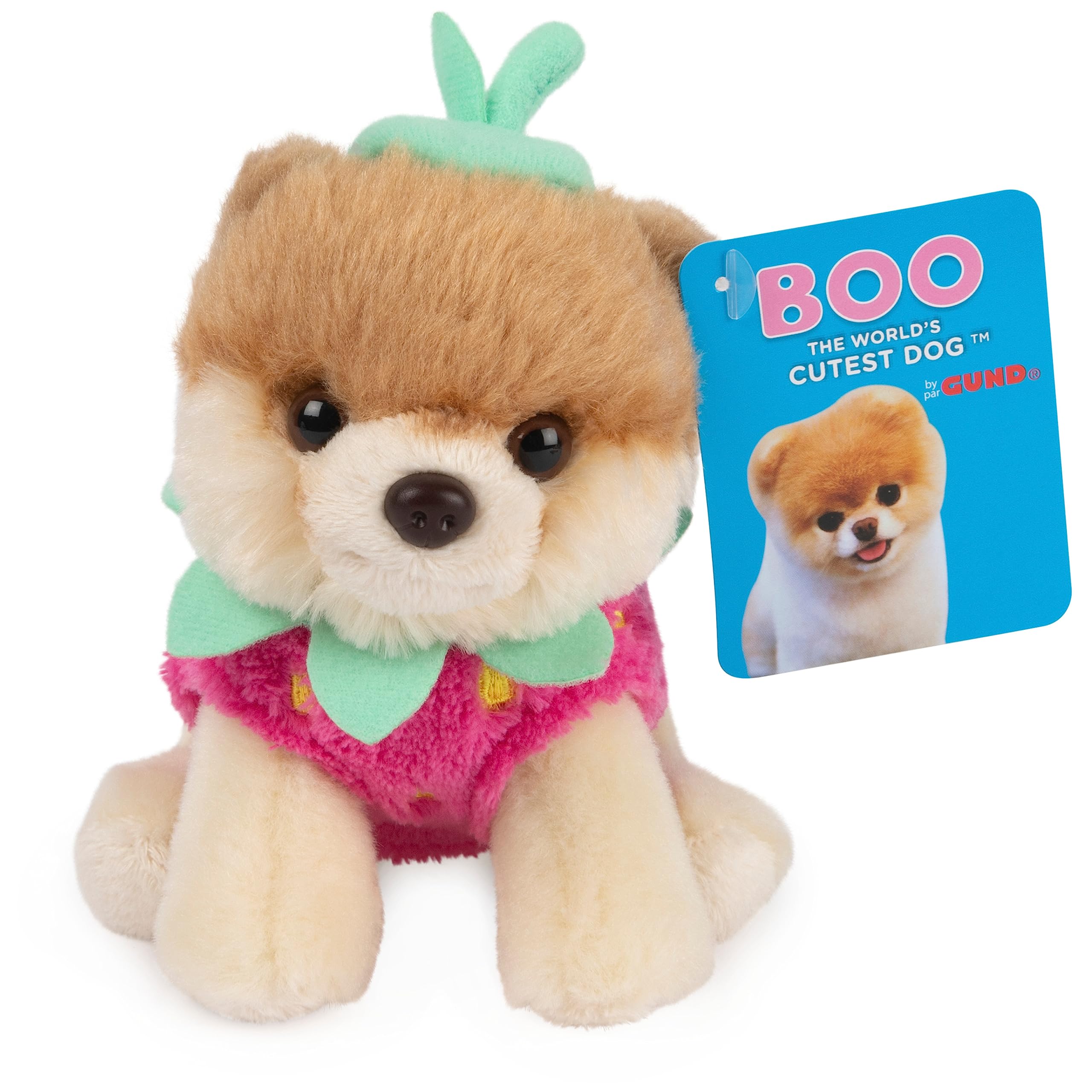 Foto 7 pulgar | Peluche Gund Boo, El Perro Más Lindo Del Mundo, Fresa, 13 Cm - Venta Internacional.