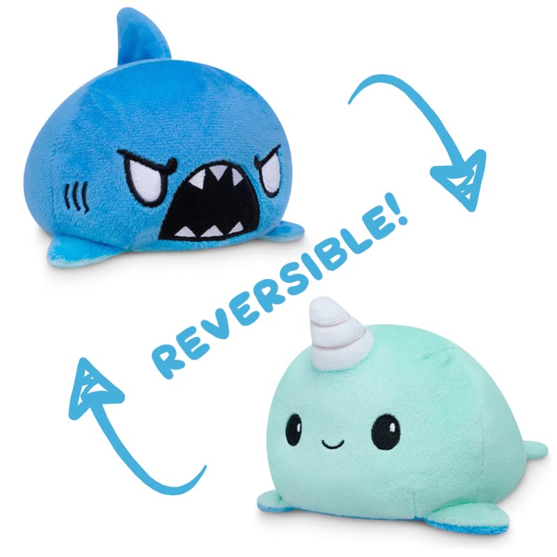 Foto 4 pulgar | Plushie Teeturtle The Original Reversible Shark + Narval Blue - Venta Internacional.