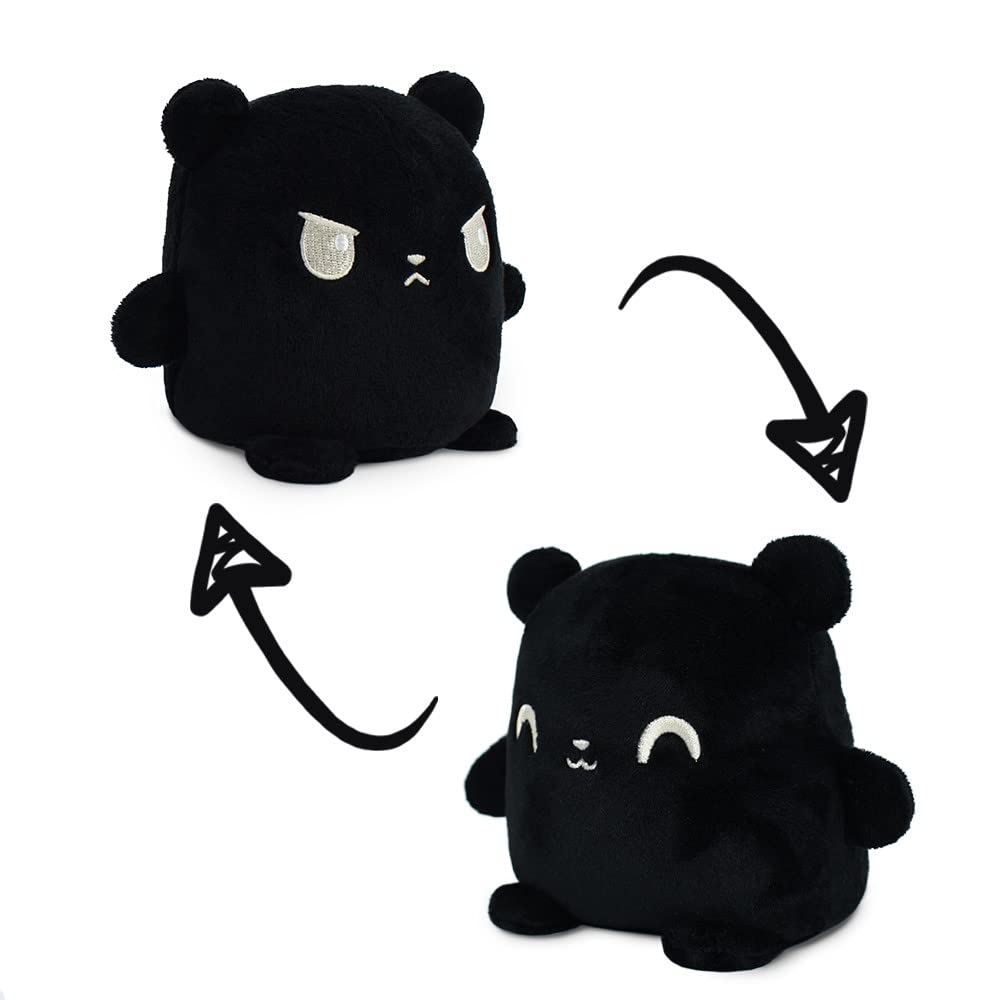 Juguete De Peluche Teeturtle Plushmates, Magnético, Reversible, Con Oso Negro - Venta Internacional.