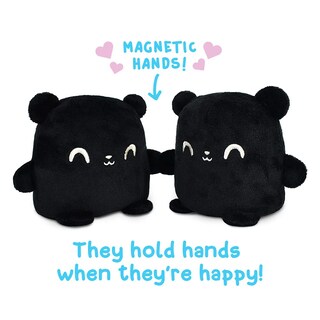 Foto 2 | Juguete De Peluche Teeturtle Plushmates, Magnético, Reversible, Con Oso Negro - Venta Internacional.