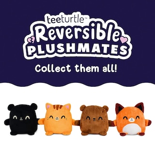 Foto 4 | Juguete De Peluche Teeturtle Plushmates, Magnético, Reversible, Con Oso Negro - Venta Internacional.