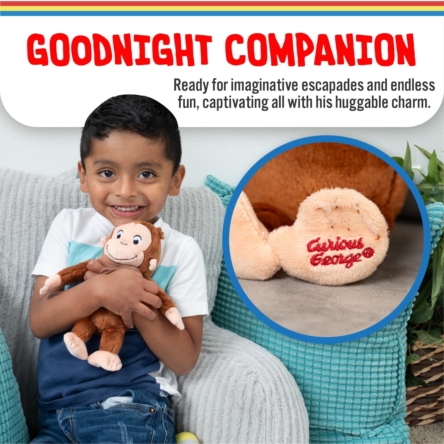Foto 5 pulgar | Peluche De Peluche Kids Preferred Curious George, 20 Cm - Venta Internacional.