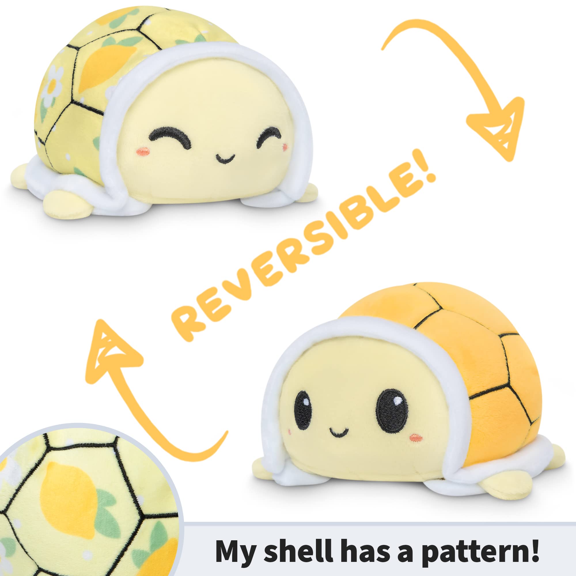 Foto 4 pulgar | Plushie Teeturtle La Tortuga Reversible Original Con Limones Y Flores - Venta Internacional.