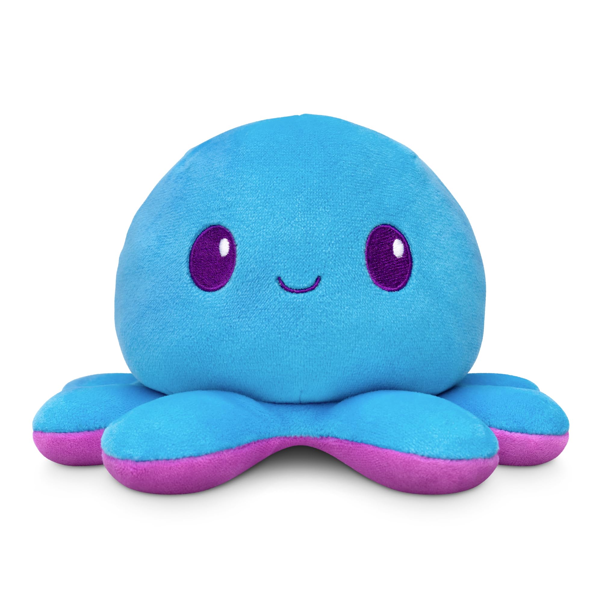 Peluche Teeturtle 4 Reversible Con Forma De Pulpo Morado/azul, 10 Cm - Venta Internacional.