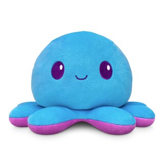 Foto 1 | Peluche Teeturtle 4 Reversible Con Forma De Pulpo Morado/azul, 10 Cm - Venta Internacional.