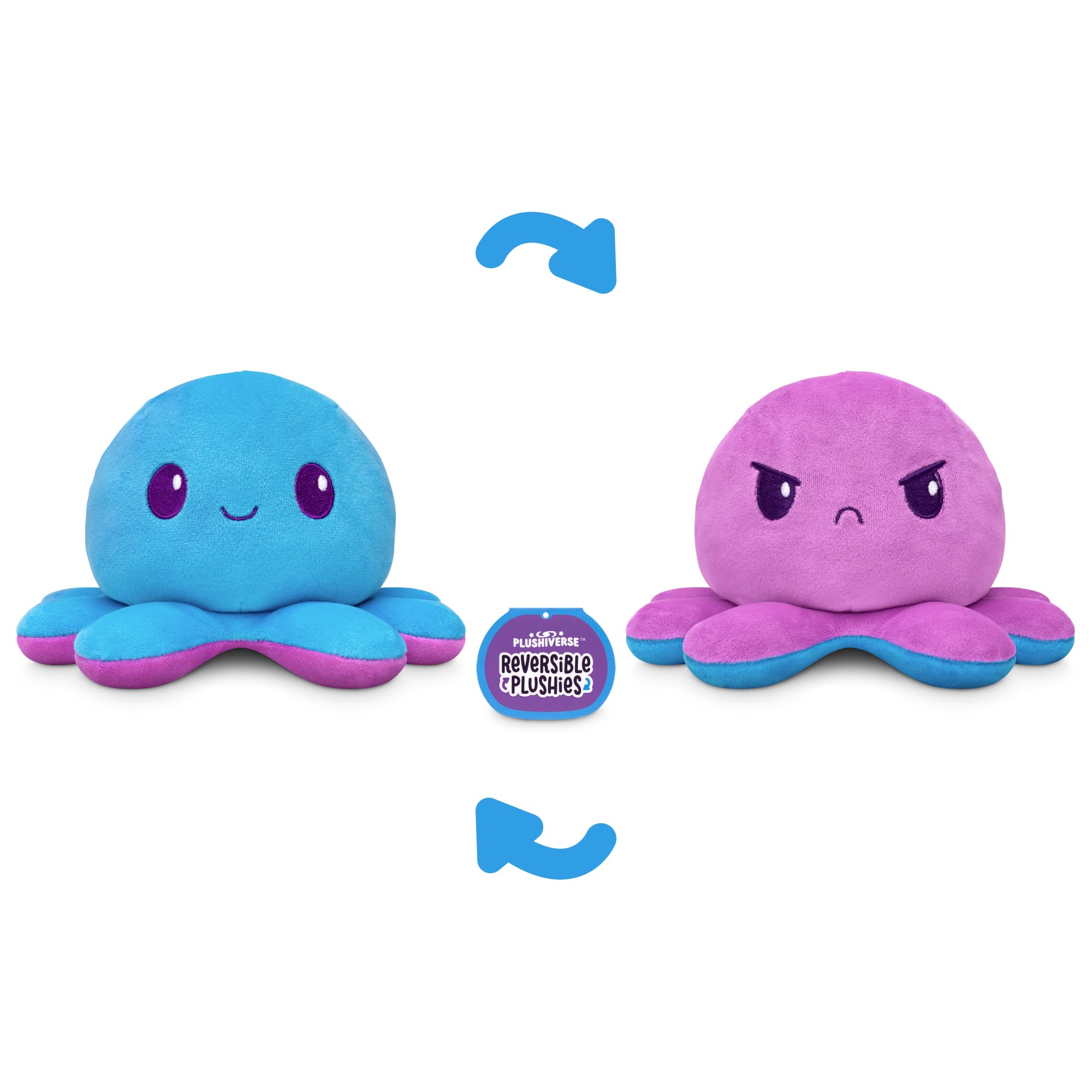 Foto 4 pulgar | Peluche Teeturtle 4 Reversible Con Forma De Pulpo Morado/azul, 10 Cm - Venta Internacional.