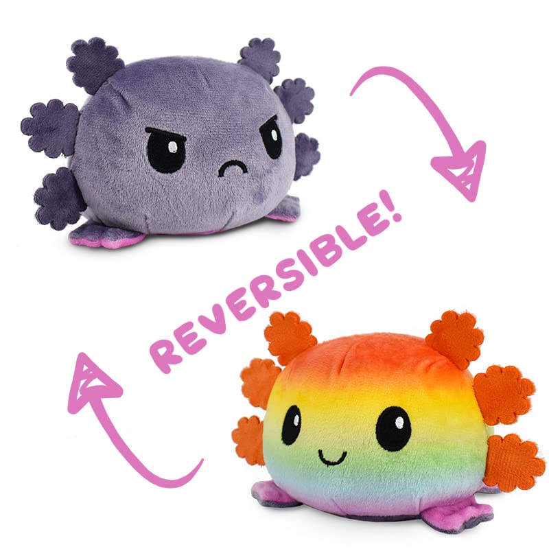 Foto 4 pulgar | Plushie Teeturtle The Original Reversible Axolotl Grey + Rainbow - Venta Internacional.