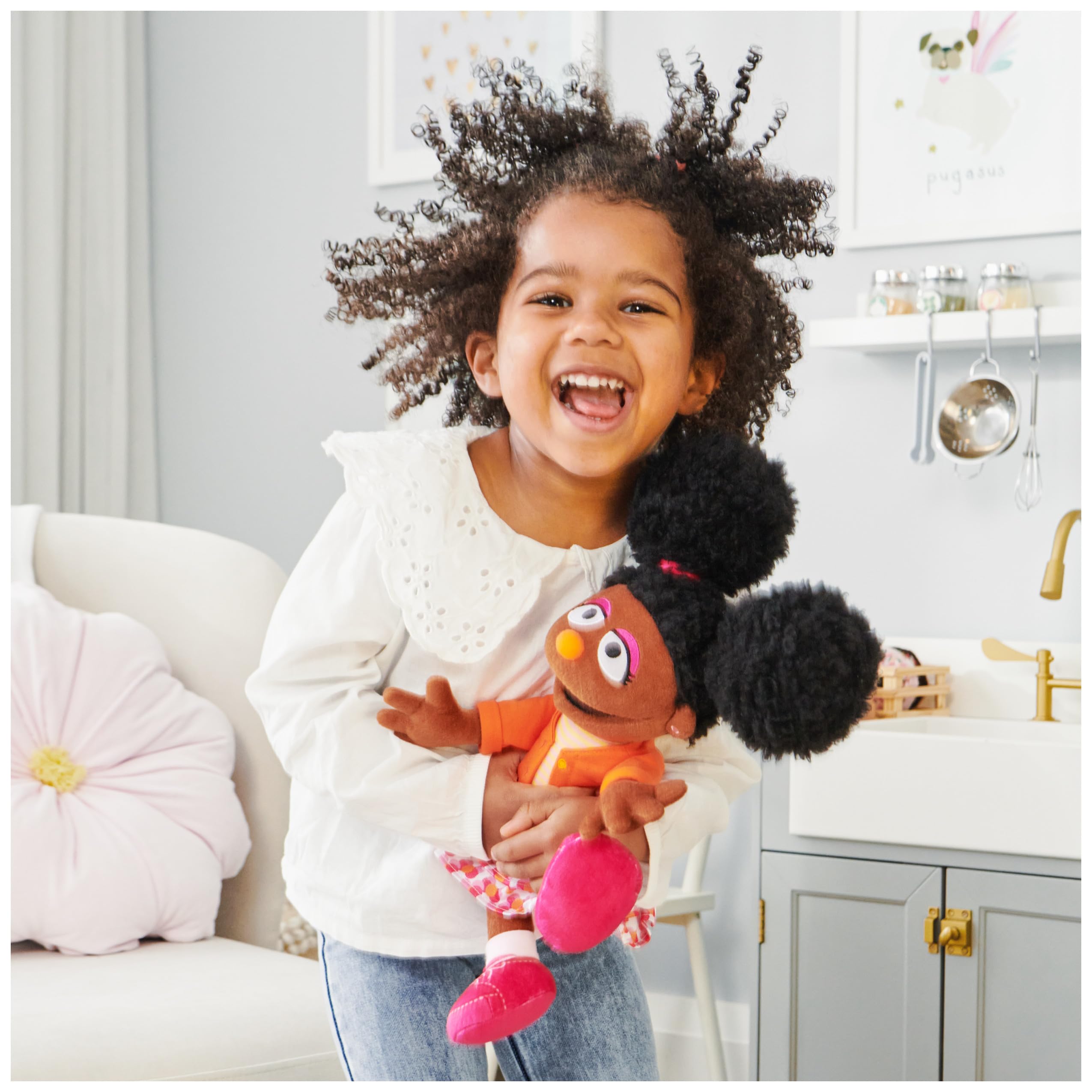 Foto 4 pulgar | Muñeca De Peluche Gund Sesame Street Oficial Gabrielle 33 Cm - Venta Internacional.