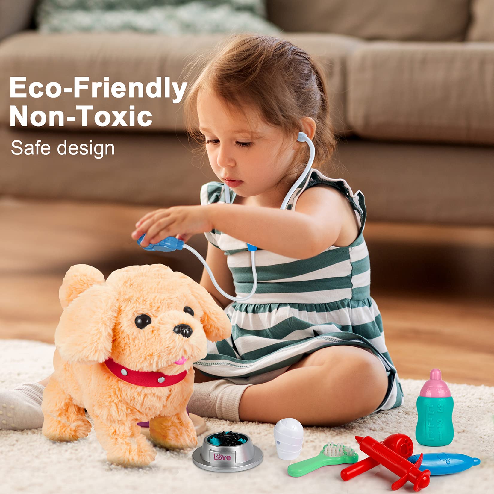Foto 6 pulgar | Juguete Interactivo De Peluche Koonie Toy Para Perros Que Canta, Camina Y Ladra - Venta Internacional.