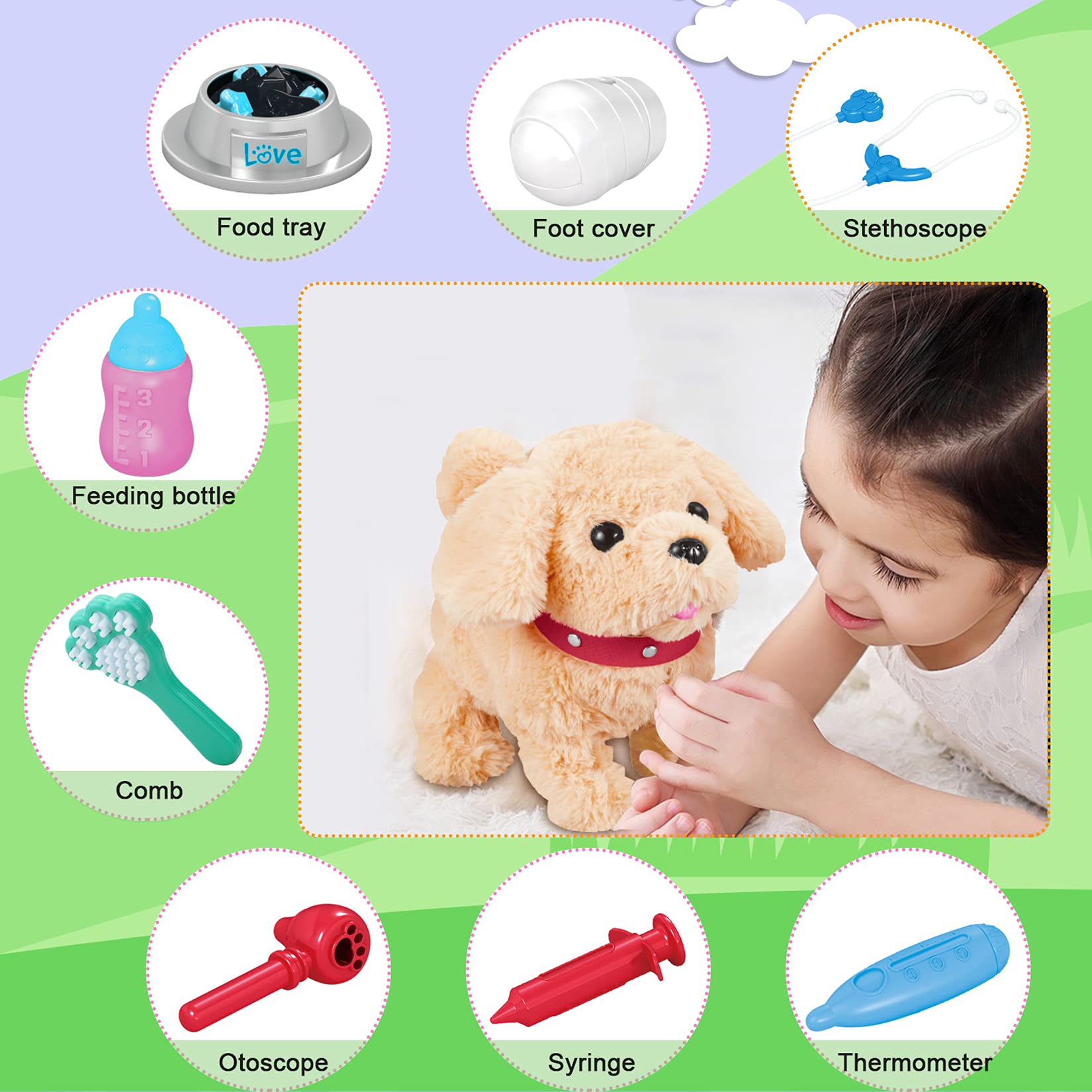 Foto 7 pulgar | Juguete Interactivo De Peluche Koonie Toy Para Perros Que Canta, Camina Y Ladra - Venta Internacional.