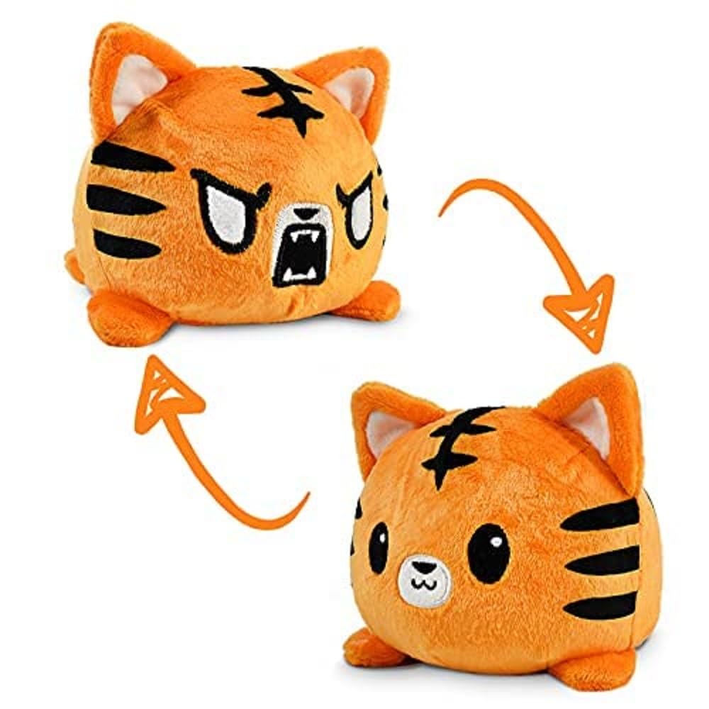 Peluche Teeturtle, Gato Salvaje, Reversible, Tigre, 10 Cm - Venta Internacional.