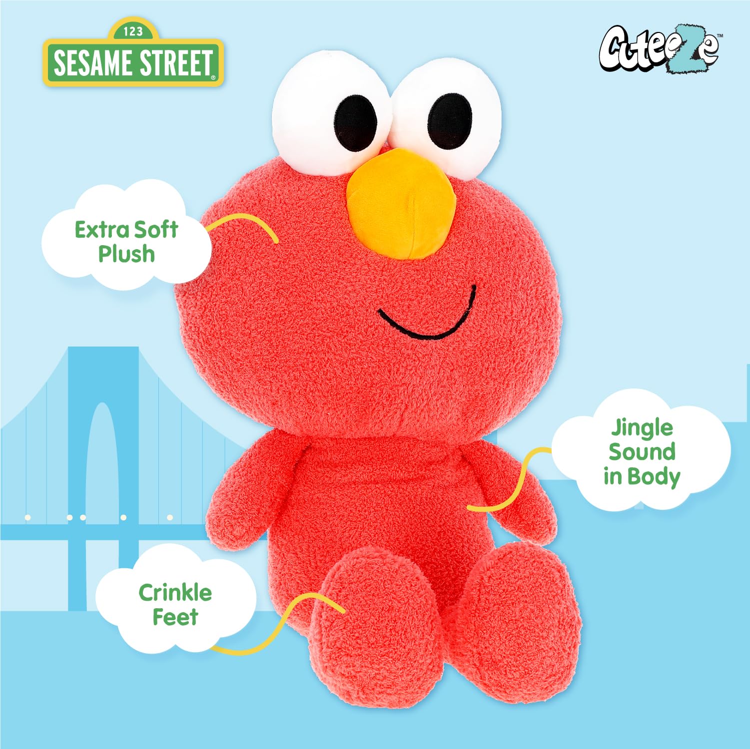 Foto 4 pulgar | Peluche de Peluche Kids Preferred Sesame Street Elmo 63 cm - Venta Internacional