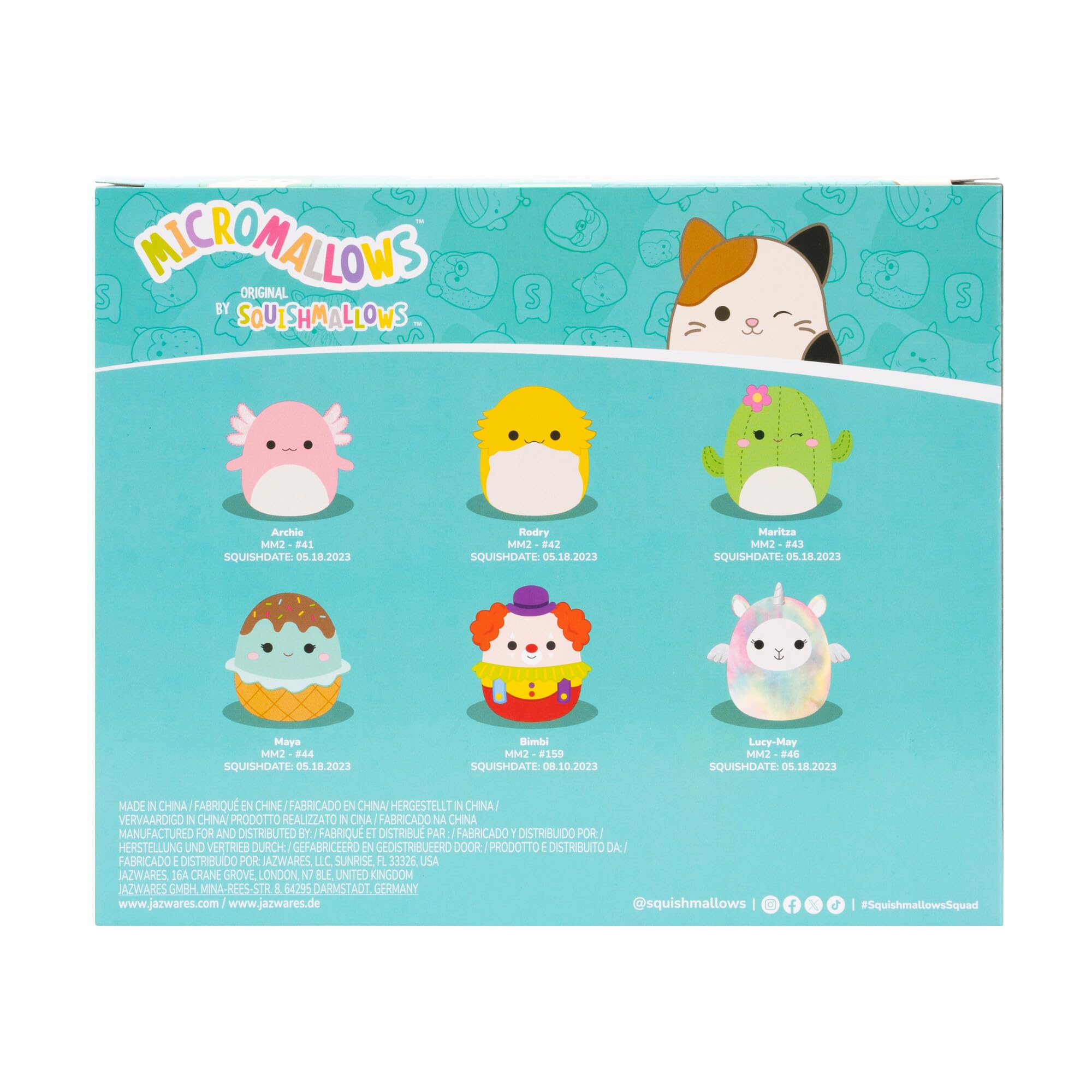 Foto 7 | Archie Axolotl De Squishmallows Original Micromallows, Paquete De 6 - Venta Internacional.